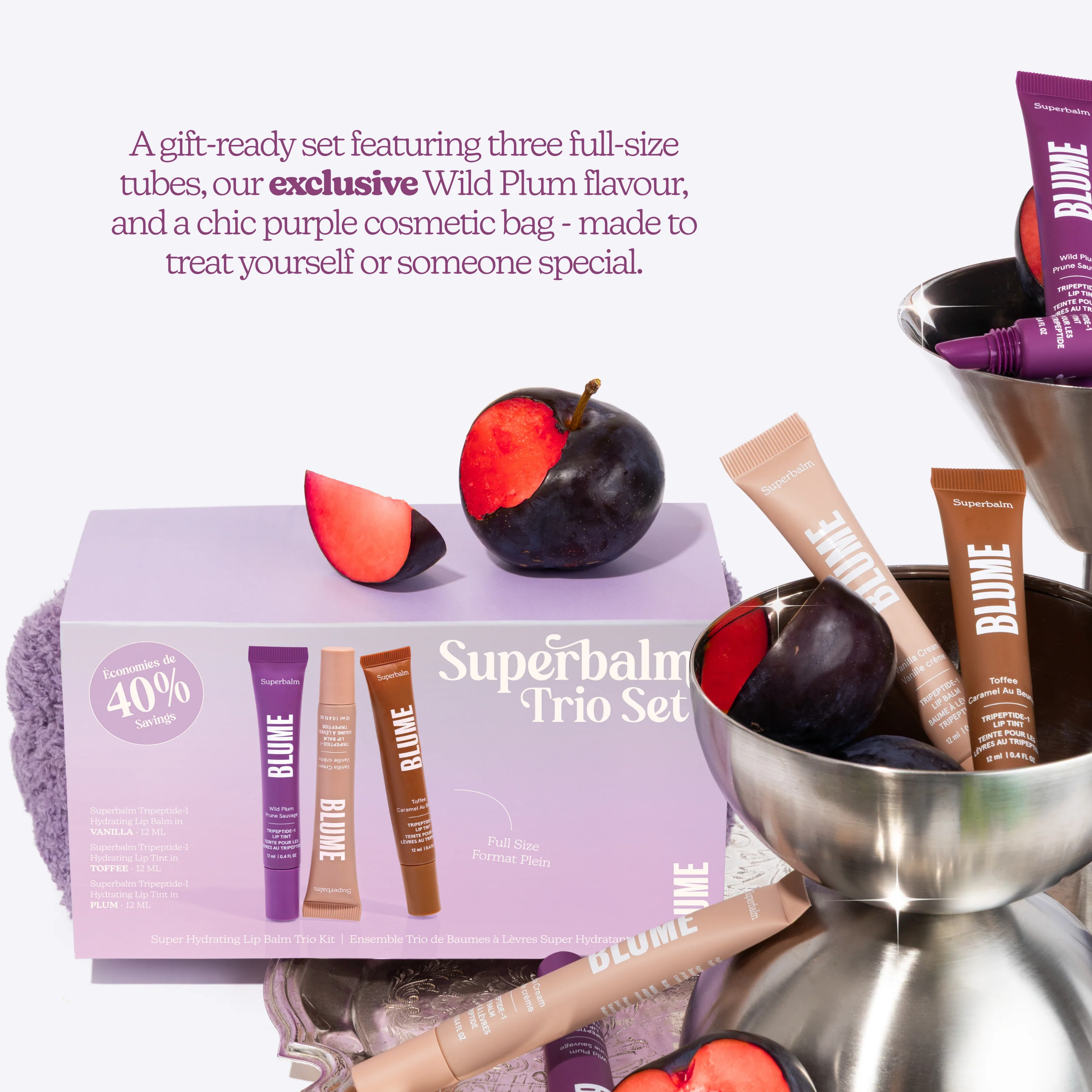 Superbalm Tripeptide-1 Lip Tint in Wild Plum - Image 3